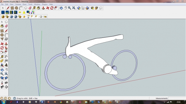 Creation of chainless bicycle: Step 3